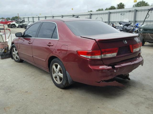 1HGCM56603A087117 - 2003 HONDA ACCORD EX RED photo 3