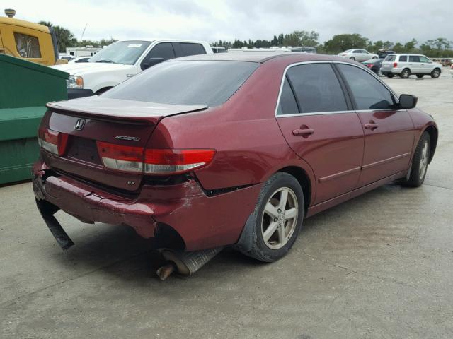 1HGCM56603A087117 - 2003 HONDA ACCORD EX RED photo 4