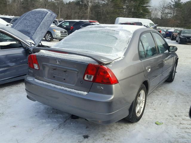 2HGES26724H534152 - 2004 HONDA CIVIC EX GRAY photo 4