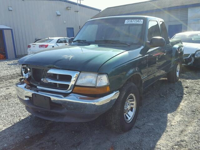 1FTYR14V7YTA80749 - 2000 FORD RANGER SUP GREEN photo 2