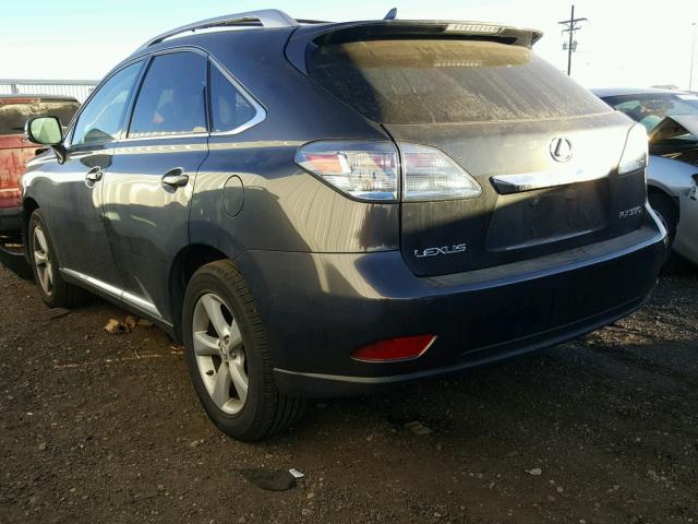 2T2BK1BA5AC049437 - 2010 LEXUS RX 350 CHARCOAL photo 3