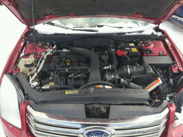 3FAHP07Z29R151914 - 2009 FORD FUSION SE RED photo 7