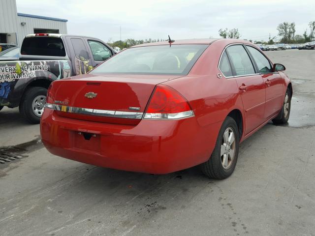 2G1WT58K181247704 - 2008 CHEVROLET IMPALA LT RED photo 4