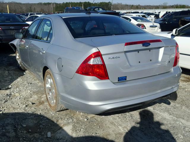 3FAHP0HA6AR242052 - 2010 FORD FUSION SE SILVER photo 3