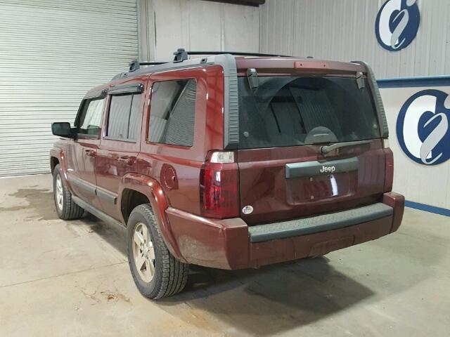 1J8HH48K88C106997 - 2008 JEEP COMMANDER BURGUNDY photo 3