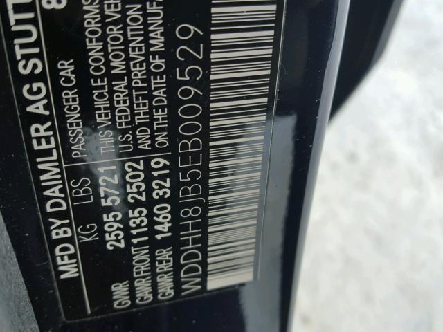 WDDHH8JB5EB009529 - 2014 MERCEDES-BENZ E 350 4MAT BLACK photo 10