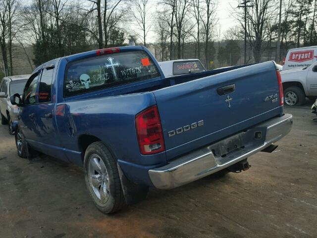 1D7HU18D54J155959 - 2004 DODGE RAM 1500 S BLUE photo 3