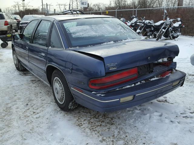 2G4WB54L9P1434241 - 1993 BUICK REGAL CUST BLUE photo 3