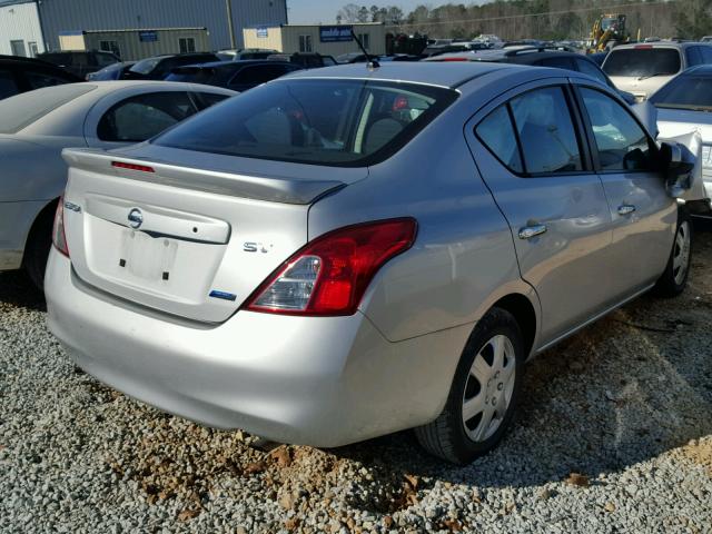 3N1CN7AP4DL868520 - 2013 NISSAN VERSA S SILVER photo 4