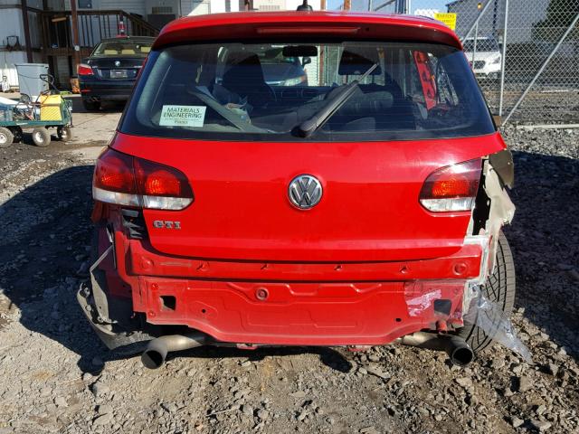 WVWFV7AJ4CW299618 - 2012 VOLKSWAGEN GTI RED photo 9