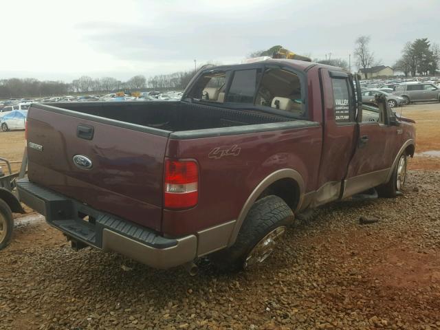 1FTPX14514KC71861 - 2004 FORD F150 RED photo 4