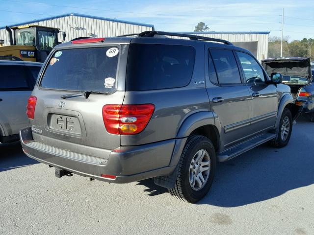 5TDZT38A74S235429 - 2004 TOYOTA SEQUOIA LI GRAY photo 4