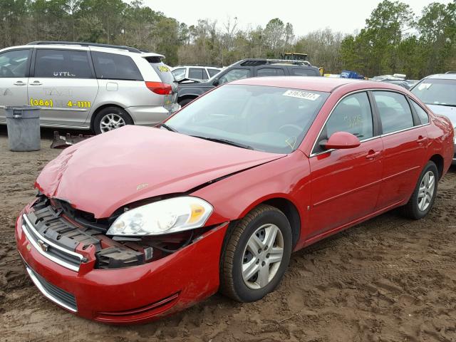 2G1WB58K281330884 - 2008 CHEVROLET IMPALA LS RED photo 2