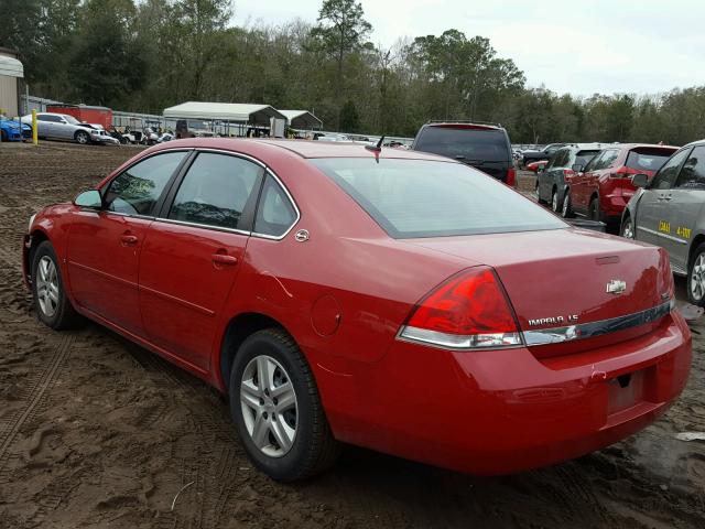 2G1WB58K281330884 - 2008 CHEVROLET IMPALA LS RED photo 3