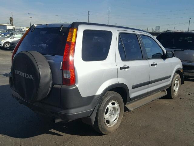 JHLRD68434C003889 - 2004 HONDA CR-V LX SILVER photo 4