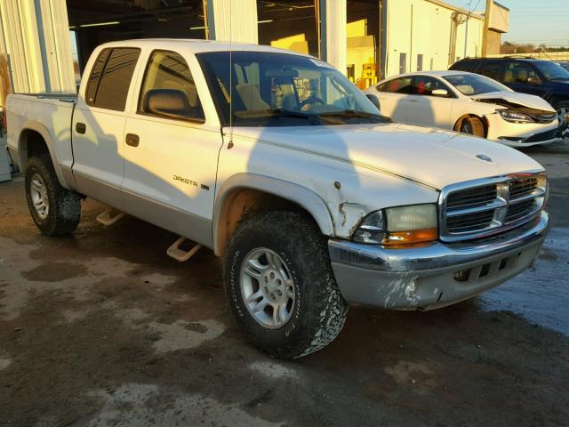 1B7HG2AN61S340179 - 2001 DODGE DAKOTA QUA WHITE photo 1