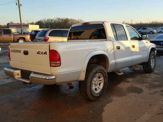 1B7HG2AN61S340179 - 2001 DODGE DAKOTA QUA WHITE photo 4