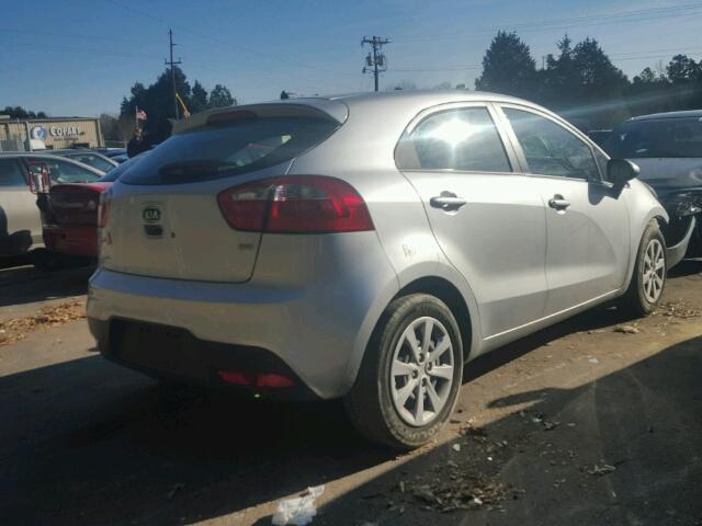 KNADM5A37C6080116 - 2012 KIA RIO LX SILVER photo 4