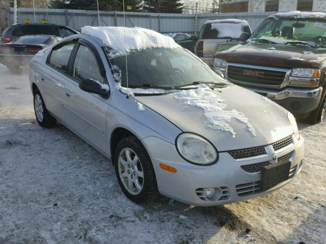 1B3ES56C45D262104 - 2005 DODGE NEON SXT SILVER photo 1