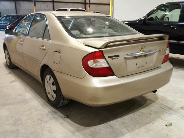 4T1BE32K42U036209 - 2002 TOYOTA CAMRY LE ბეჟი ფოტო 3