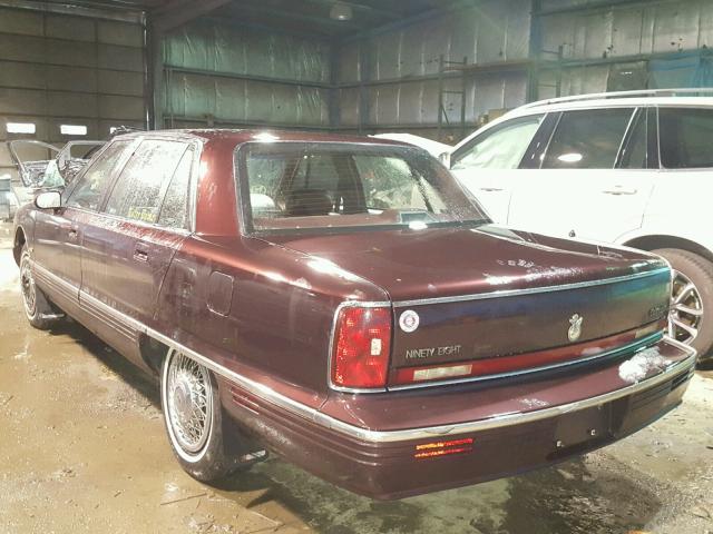 1G3CX52K8S4324927 - 1995 OLDSMOBILE 98 REGENCY MAROON photo 3