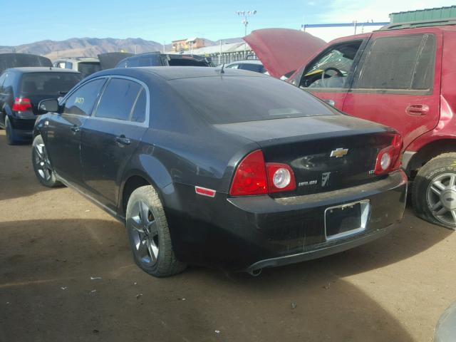 1G1ZH57B39F154189 - 2009 CHEVROLET MALIBU 1LT BLACK photo 3