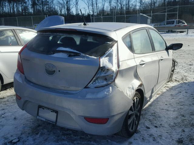 KMHCU5AE4GU249313 - 2016 HYUNDAI ACCENT SPO SILVER photo 4