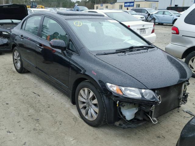 2HGFA16819H535228 - 2009 HONDA CIVIC EX BLACK photo 1