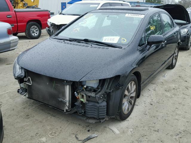 2HGFA16819H535228 - 2009 HONDA CIVIC EX BLACK photo 2