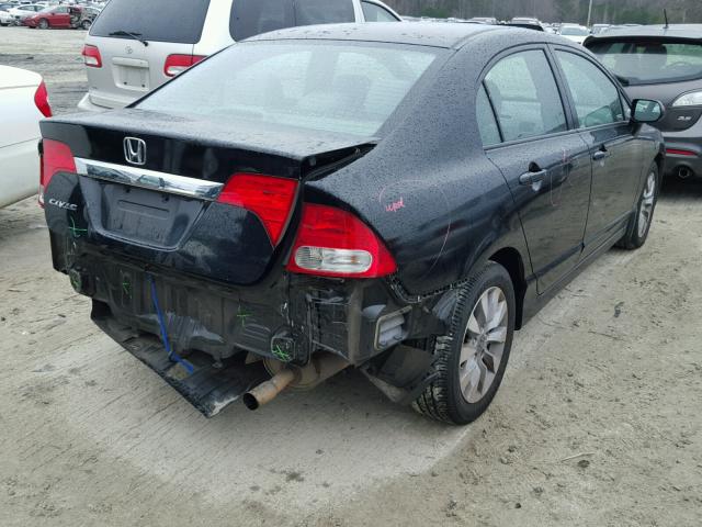 2HGFA16819H535228 - 2009 HONDA CIVIC EX BLACK photo 4