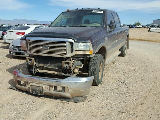 1FTSW31P44ED52379 - 2004 FORD F350 SRW S BURGUNDY photo 2