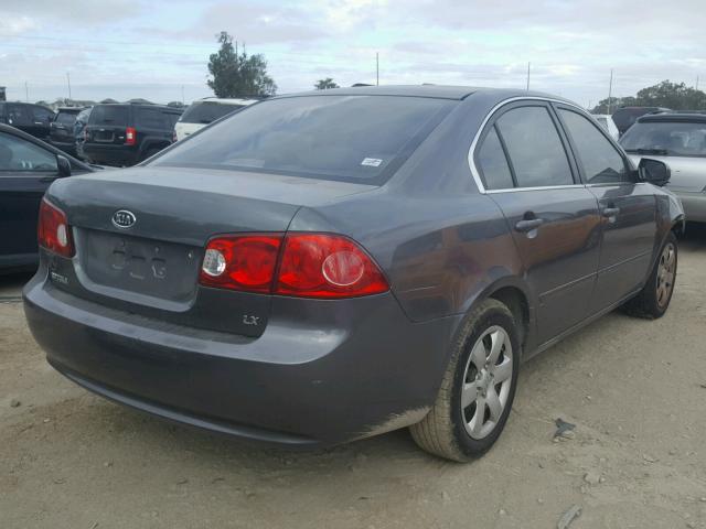 KNAGE123675133207 - 2007 KIA OPTIMA LX CHARCOAL photo 4