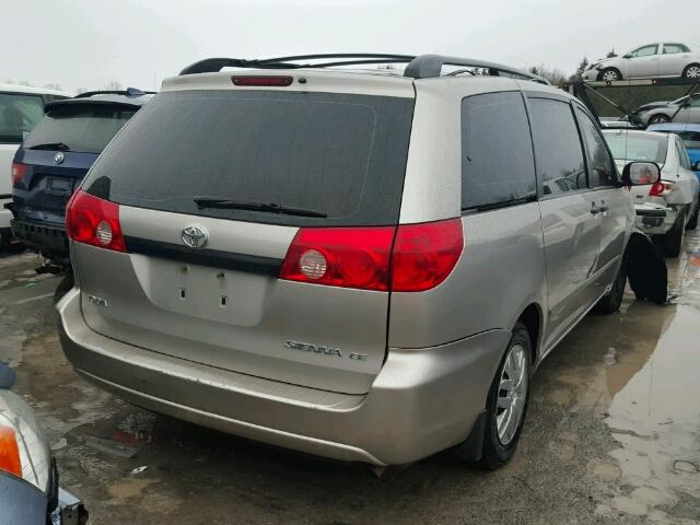 5TDZK29C37S057374 - 2007 TOYOTA SIENNA CE GRAY photo 4