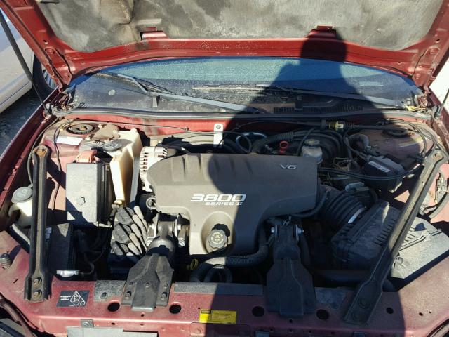 1G2WP12K91F166501 - 2001 PONTIAC GRAND PRIX RED photo 7