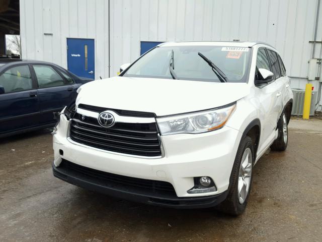 5TDYKRFH9FS042185 - 2015 TOYOTA HIGHLANDER WHITE photo 2