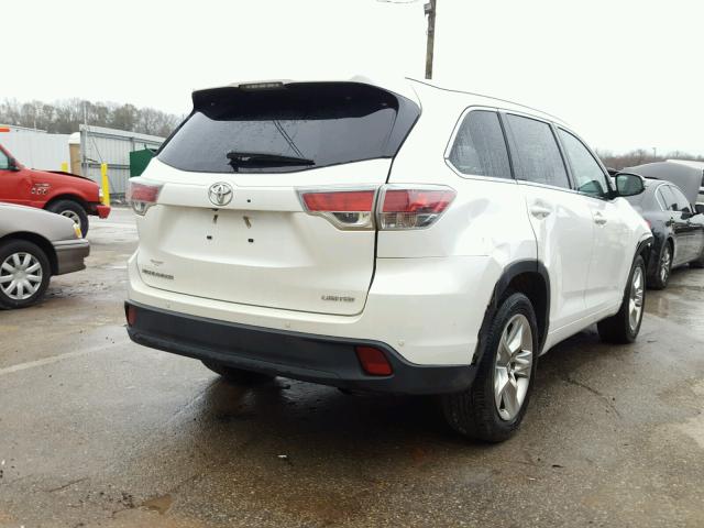 5TDYKRFH9FS042185 - 2015 TOYOTA HIGHLANDER WHITE photo 4