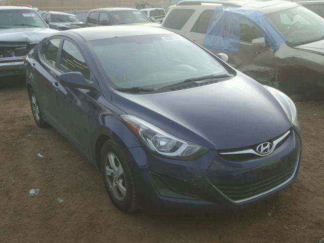 5NPDH4AE4EH497348 - 2014 HYUNDAI ELANTRA SE BLUE photo 1