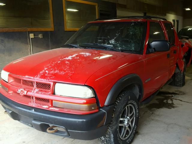 1GCDT13X03K131350 - 2003 CHEVROLET S TRUCK S1 RED photo 2