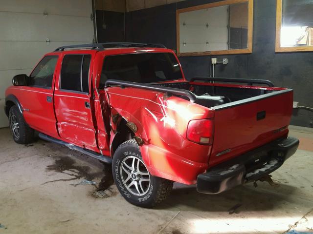 1GCDT13X03K131350 - 2003 CHEVROLET S TRUCK S1 RED photo 3