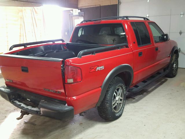 1GCDT13X03K131350 - 2003 CHEVROLET S TRUCK S1 RED photo 4