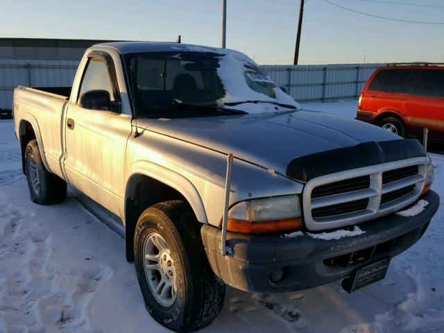 1D7GG16X03S308840 - 2003 DODGE DAKOTA SXT SILVER photo 1