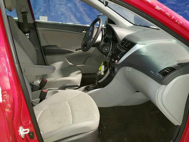 KMHCT4AE5GU105444 - 2016 HYUNDAI ACCENT SE RED photo 5