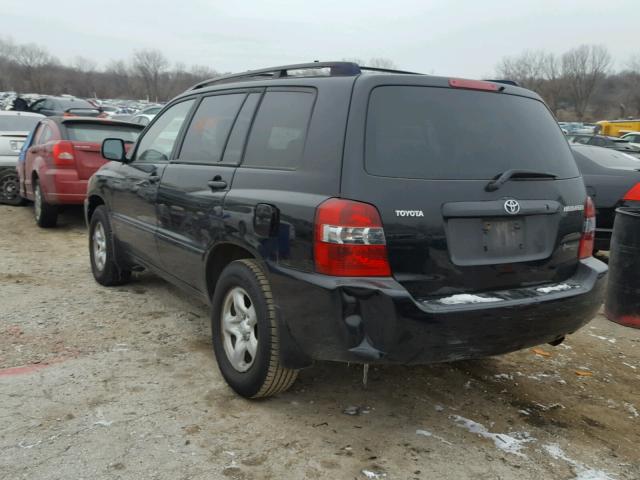 JTEDD21A040100139 - 2004 TOYOTA HIGHLANDER BLACK photo 3