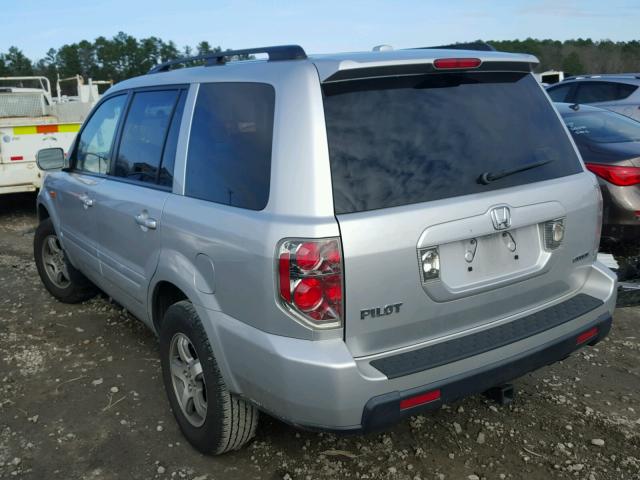 2HKYF18586H508560 - 2006 HONDA PILOT EX SILVER photo 3