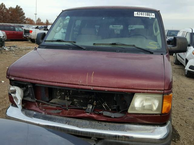 1FDRE14L43HB17939 - 2003 FORD ECONOLINE MAROON photo 7