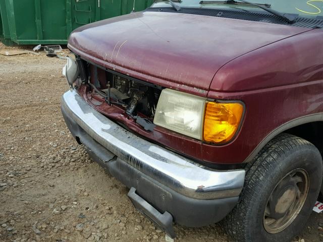 1FDRE14L43HB17939 - 2003 FORD ECONOLINE MAROON photo 9