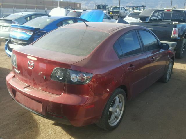 JM1BK32F991192614 - 2009 MAZDA 3 I MAROON photo 4