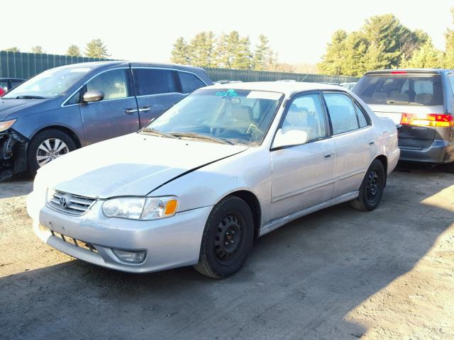 2T1BR12E22C584536 - 2002 TOYOTA COROLLA CE SILVER photo 2