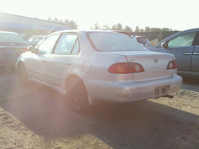 2T1BR12E22C584536 - 2002 TOYOTA COROLLA CE SILVER photo 3