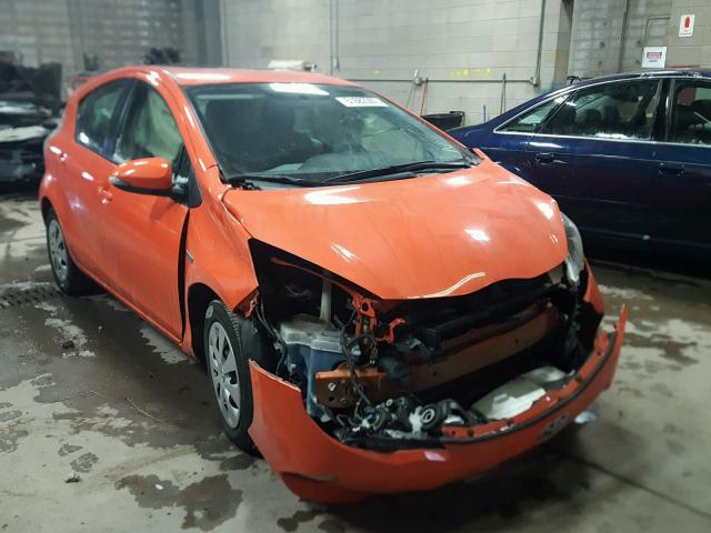 JTDKDTB39C1000910 - 2012 TOYOTA PRIUS C ORANGE photo 1